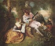 Jean-Antoine Watteau Scale of Love (mk08) oil on canvas